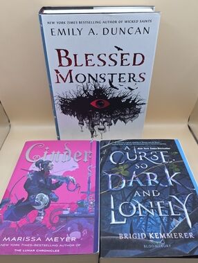 Fantasy PB Book Lot Blessed Monsters Cinder A Curse So Dark and Lonely